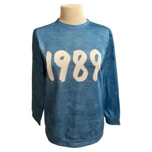 1989 Blue Sublimated Micro-Fiber Crewneck Sweatshirt Unbranded Women’s Sz Large